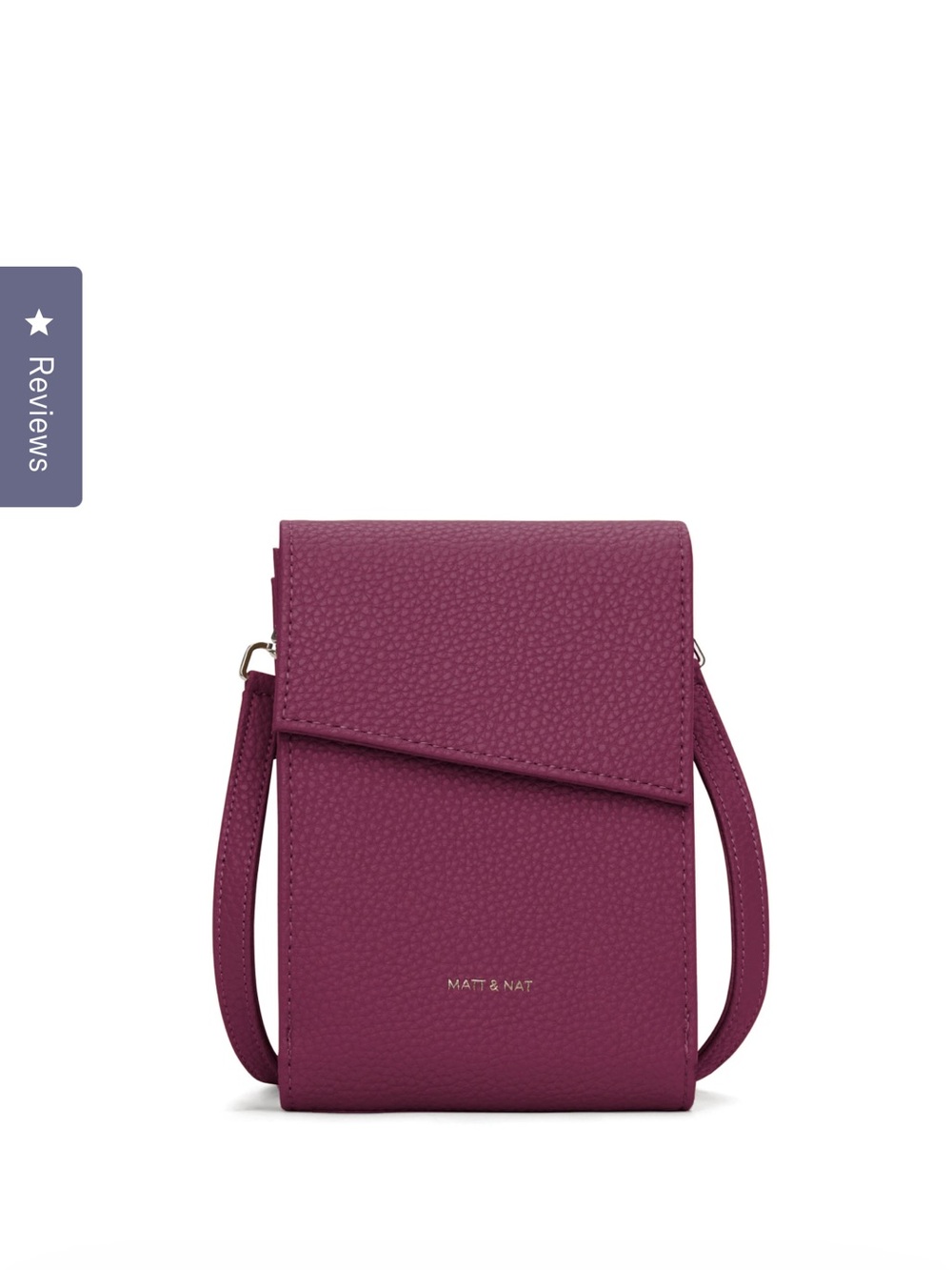 Matt & Nat Plum Pebbled Crossbody Phone Pouch